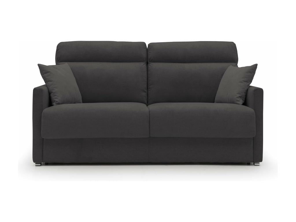 Mobenze Sofa Bed Sofa-bed in Fabric doux imperméable T02 176 cm mat- 140x197 Black PSUO50938