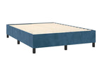 Upholstered bed base and mattress, Dark Blue, 140x200cm, Mobenze VIWZ46499