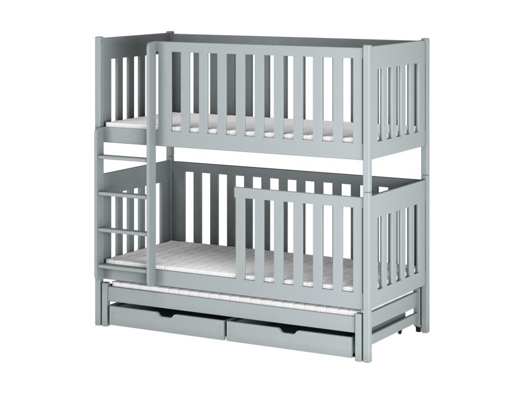 Mobenze BB004 Bunk Beds 90x190 cm Grey JAZQ56827