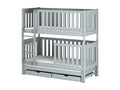 Mobenze BB004 Bunk Beds 90x190 cm Grey JAZQ56827