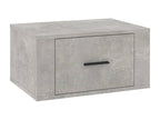 Table of chevet Wall-mounted Gray béton 50x36x25 cm DOXO66206