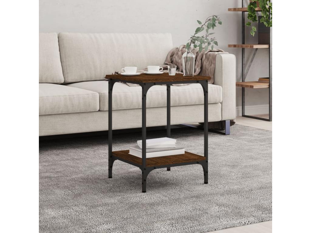 Coffee Table Oak Brown 40x40x55 cm bois d'ingénierie JQGI23353