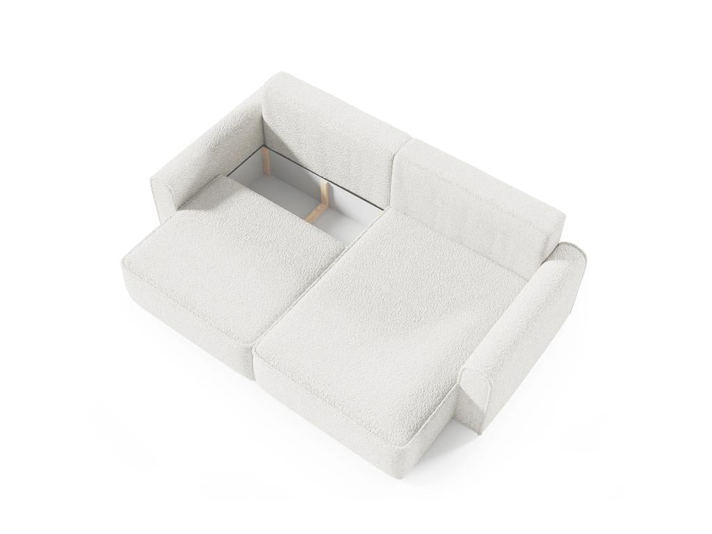 Sofa d'angle réversible Sofa-bed 3 seats Storage PINPAI bouclé White YMYV59237