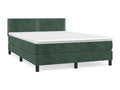 Luxameub bed base and mattress, dark green, 140x190 cm, velvet, HCHM29062