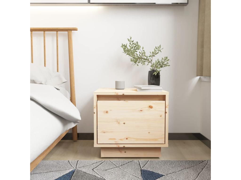 Luxameub PINPAI - Table of chevet 35x34x32 cm Bois of Pine solide QVZA14709