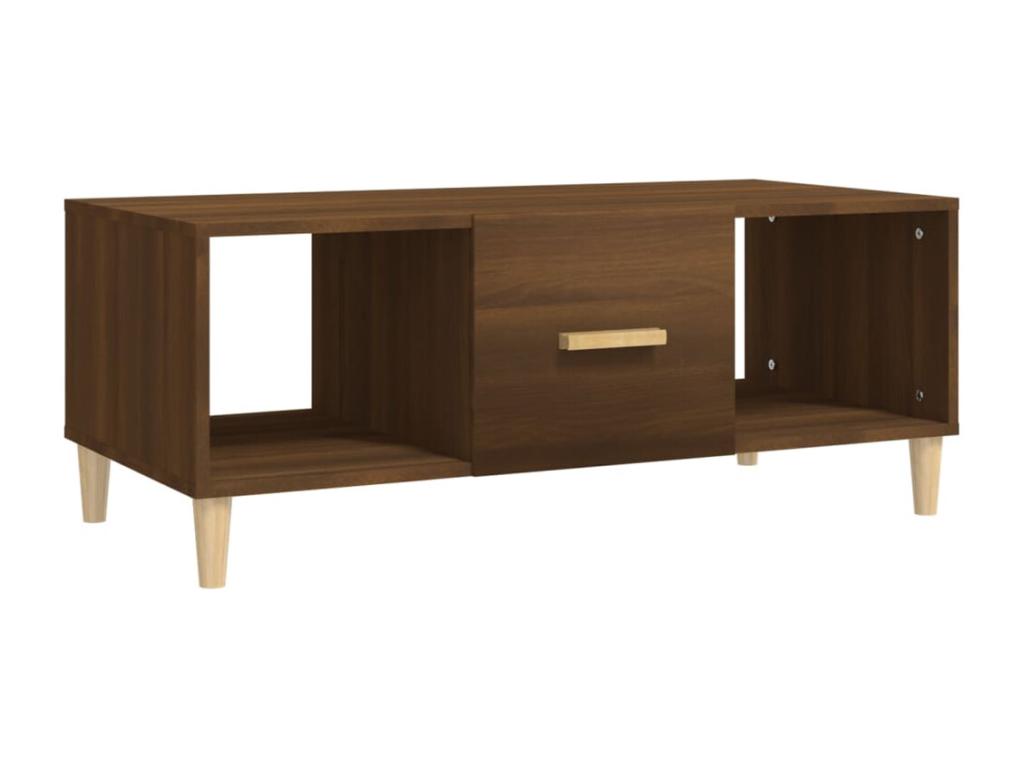 Coffee Table Oak Brown 102x50x40 cm bois d'ingénierie TYIM01768
