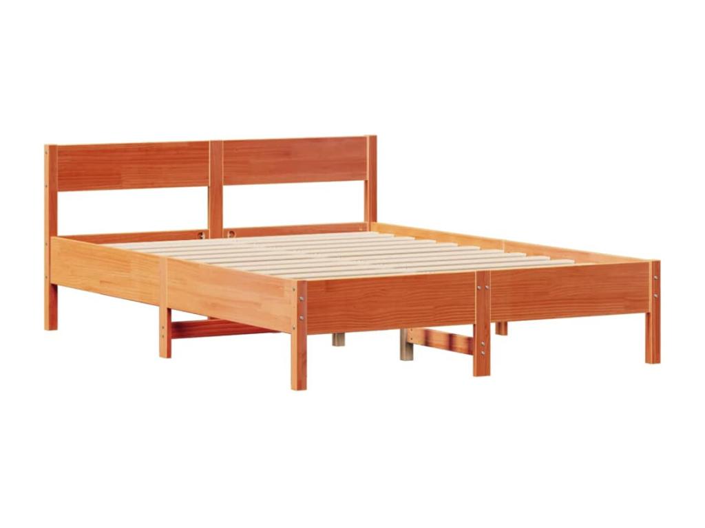 Bed frame without Mattress cire Brown 120x190cm Mobenze Pine Solid PZBR30796