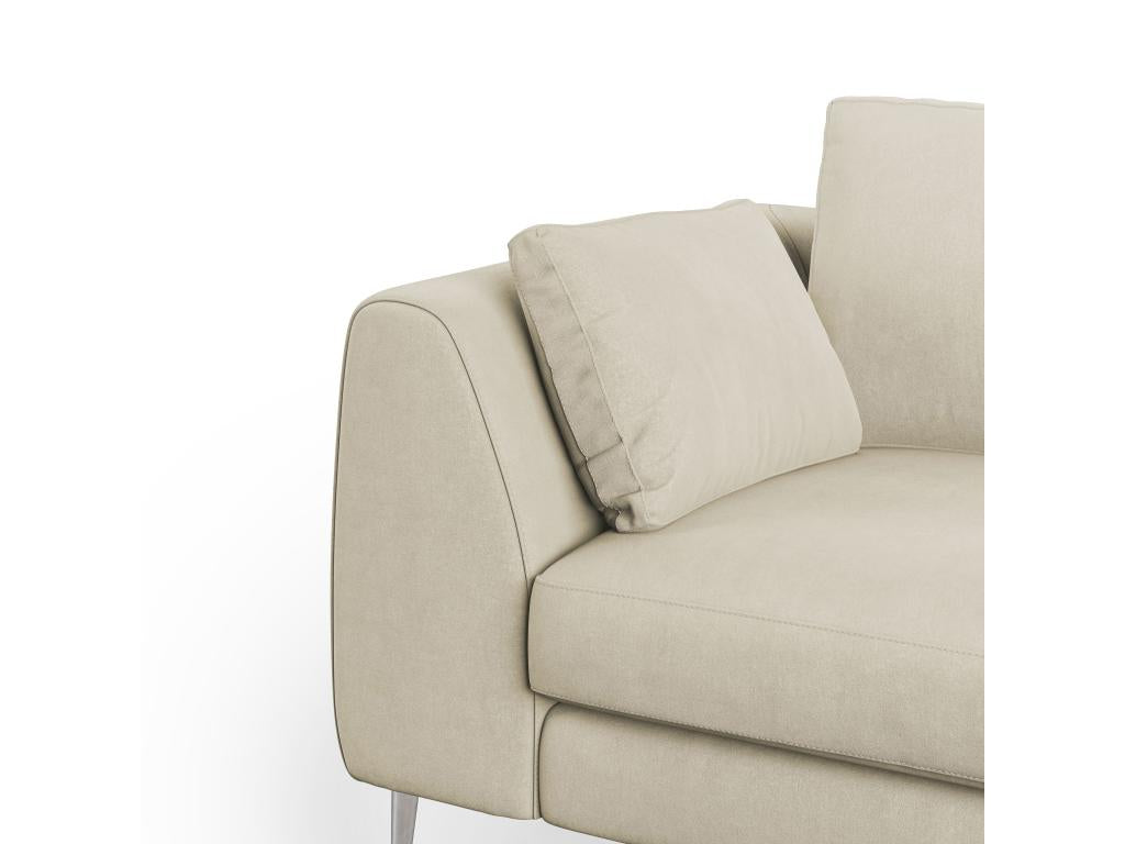 Luxameub Sofa Modern in Microfiber technique Removable T11 176 cm creme RCMK51268