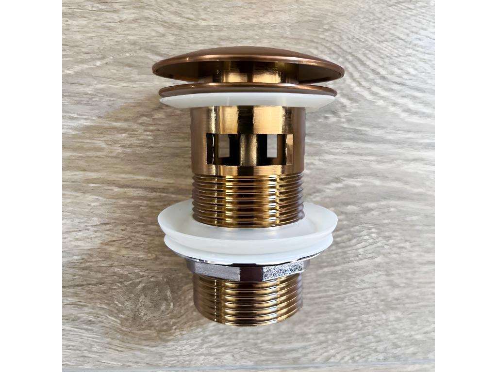 Lollipop low-profile basin mixer tap in brushed copper - Luxameub LJMP94060