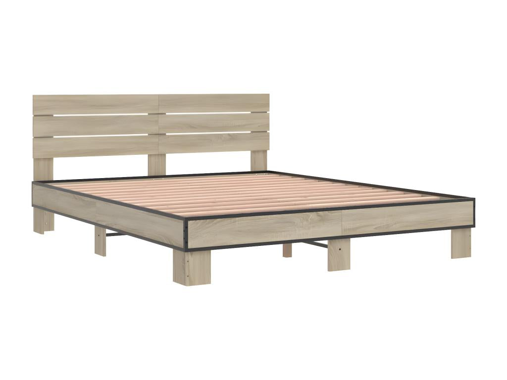 Bed frame without Mattress Oak Luxameub 150x200 cm QEIQ39456