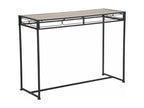 Console table rectangulaire in Metal Black with plateau in Mobenze 110x40x80 cm BEQV93181