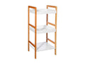 3-Tier Storage Shelf in Cosymeub and White Wood, H 80 cm OGQC46971