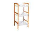 3-Tier Storage Shelf in Cosymeub and White Wood, H 80 cm OGQC46971