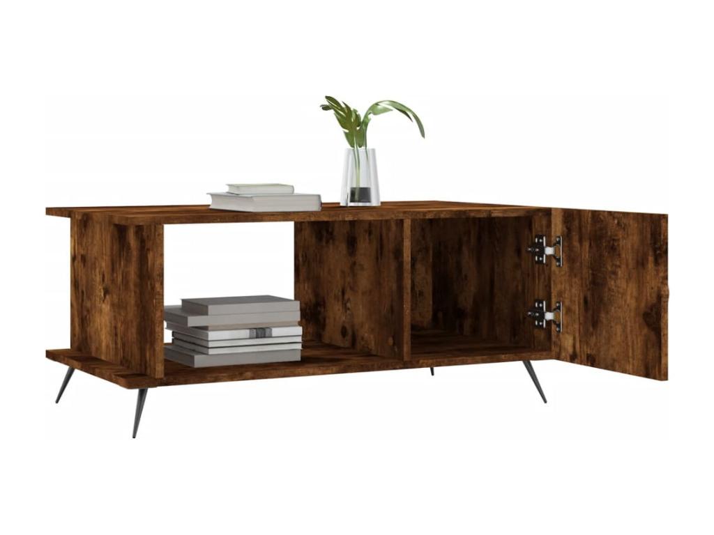 Coffee Table Oak Smoked 90x50x40 bois d'ingénierie EUKD71328