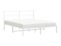 Bed frame Metal with Headboard White 150x200 cm YACB06424