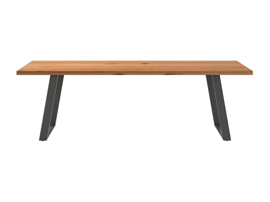 Dining Table Brown Light Mobenze of Oak Solid rectangulaire DUIA98329