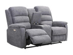 Sofa 2 seats Luxameub électrique with tablette in Fabric anthracite Luxameub MCLS09283
