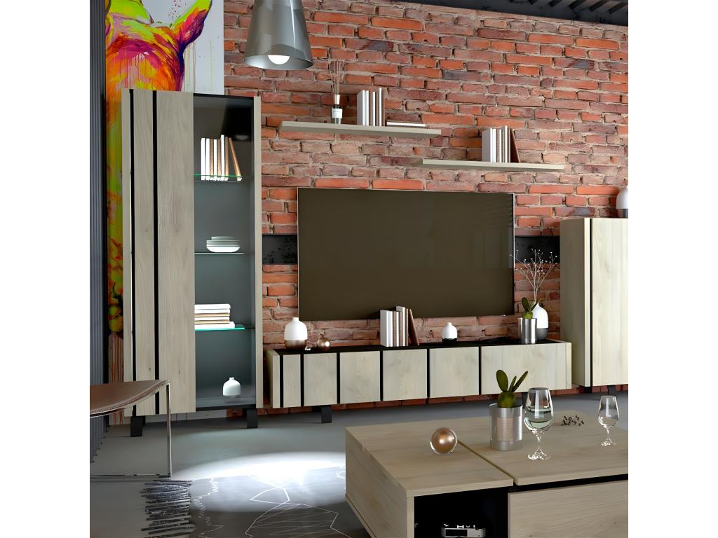 Luxameub 1-Door Bookcase with Glass Door - Made in France XIIR17545