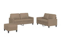 Set of Sofas 3 pcs with Cushions Cappuccino Faux leather PVAB67286