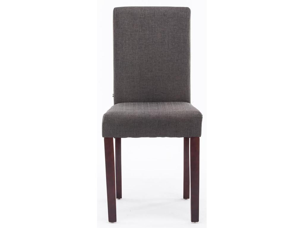 Chair of salle Dining x1 Design Modern in Fabric Gray Dark and pieds in Mobenze Brown 10 0002029 TPEY53635