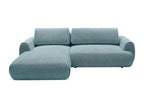 Sofa d'angle gauche Sofa-bed in Fabric texturé Blue Luxameub POLX13709