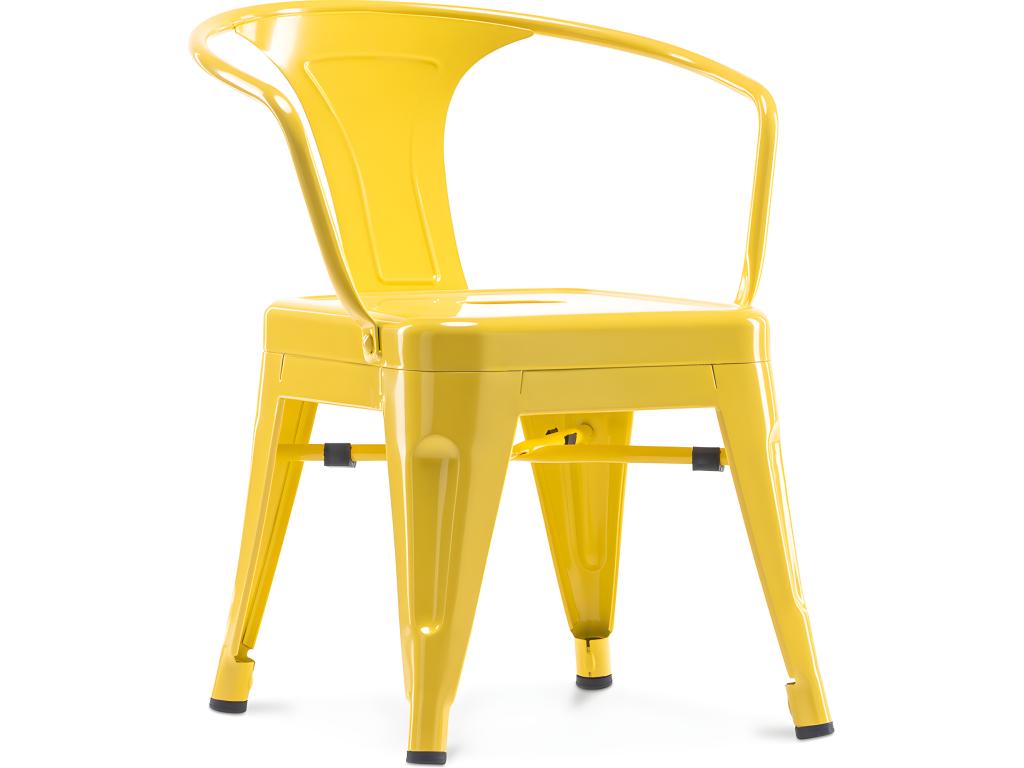 Chair enfant with accoudoirs - Chair enfant Design industriel - Steel - Luxameub Yellow MOJS63932