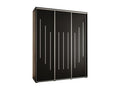 Mobenze 8 Sliding Door Wardrobe 235.2/200/60 3 Doors Black/Black/Silver OWSW46446
