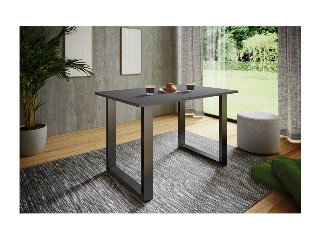 Mobenze Table of salle Dining 140x80 anthracite Black. HMYR31744
