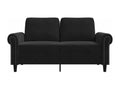 Sofa 2 seats Black 120 cm Velvet BHKU70359
