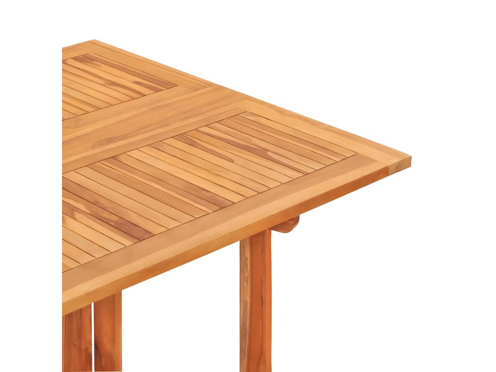 Luxameub PINPAI - Table Foldable of Garden Luxameub 150x90x75 cm Bois teck solide UVZD85150