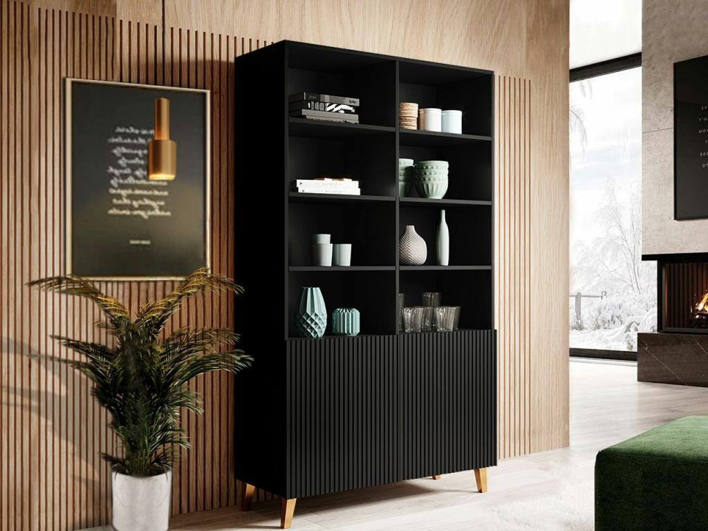Mobenze 177 Shelving Unit with Doors - Laminate - Number of Doors: 2 - 177x101cm - WCHV88546