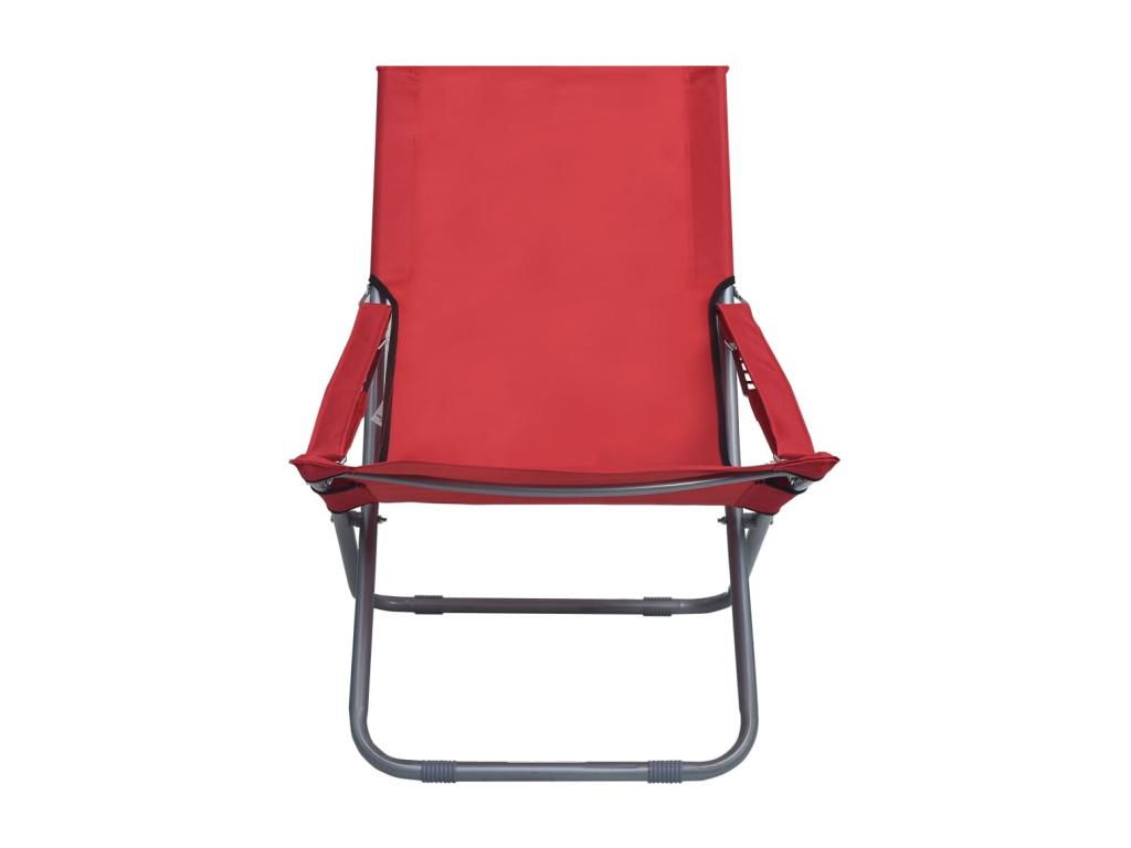 Chairs pliables of plage 2 pcs Fabric Red QLTN96189