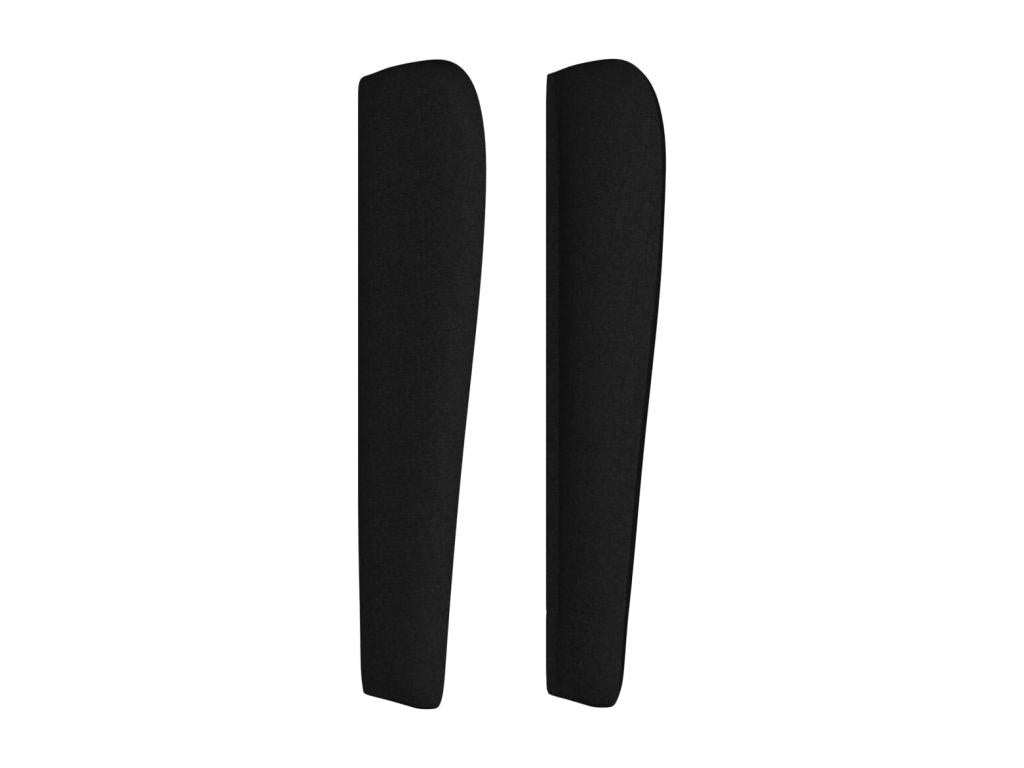 Headboard with wings, Black, 93x23x118/128 cm, Fabric UTLC22443