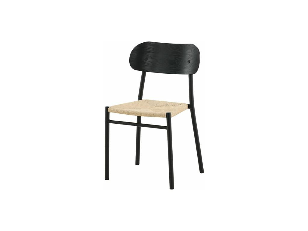 Luxameub Chair of salle Dining Black Natural. ONIC21728