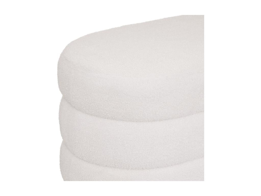 Banc Banquette Fabric White bouclettes 100x40 cm HYWD96933