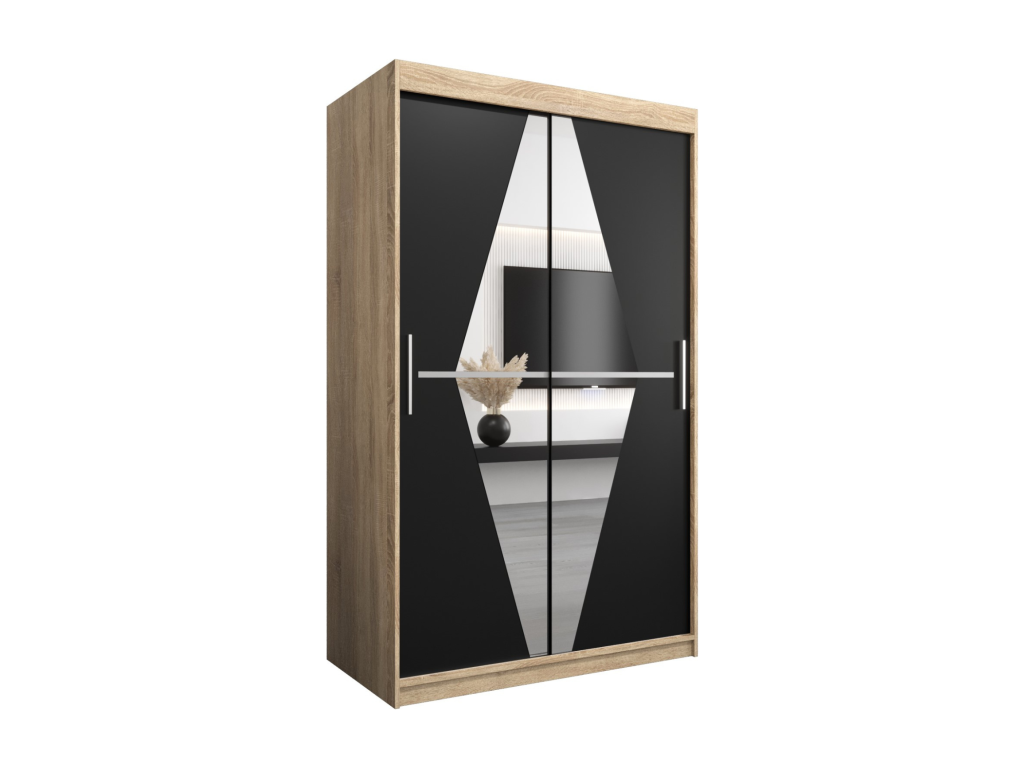 Wardrobe Luxameub Doors Coulissantes 200/120/62 2 Doors Luxameub/Black SEWD37082