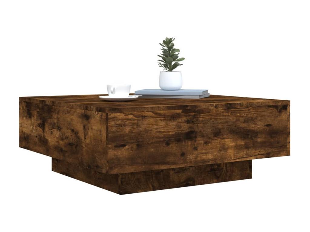 Coffee Table Oak Smoked 80x80x31 bois d'ingénierie WFRJ63221