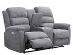 Sofa 2 seats Luxameub électrique with tablette in Fabric anthracite Luxameub MCLS09283