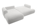 Sofa d'angle - 260 cm - with fonction of couchage in forme of L - with Storage - Gray boucle - côté gauche - Mobenze TDNY90102