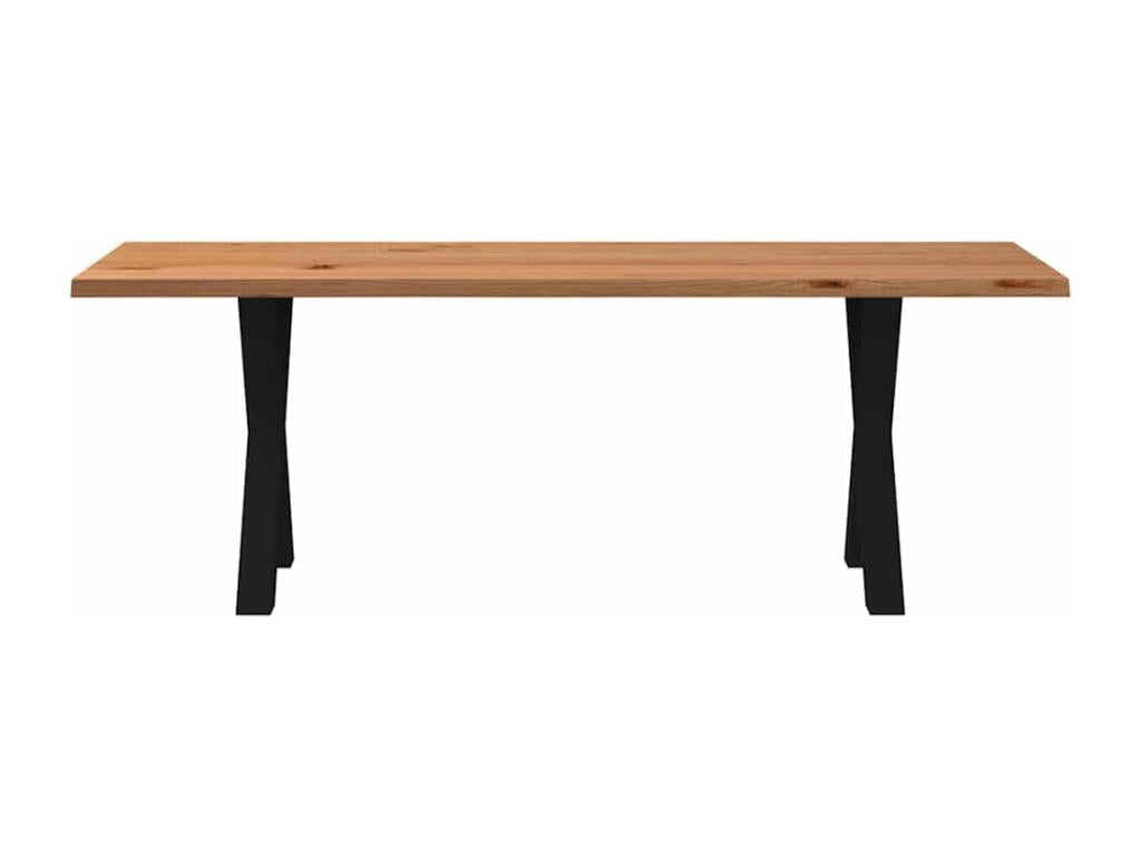 Dining Table Brown Light Mobenze of Oak Solid rectangulaire YLRF17779