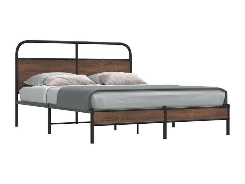 Bed frame without Mattress 150x200 cm Oak Brown CVYZ33687