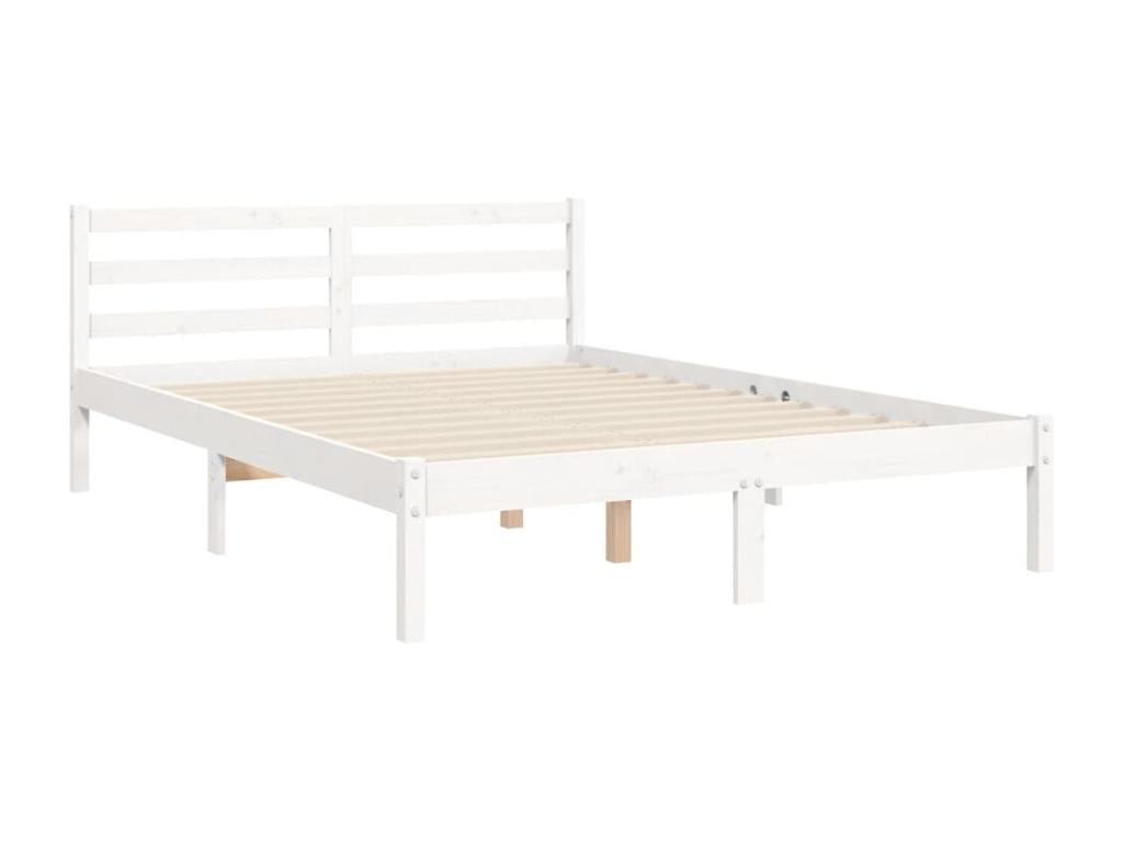 Bed frame with Headboard White 140x190 cm Mobenze Solid IOEL97246