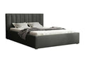 Luxameub 111 Double Grey Bed 200x200 Upholstered Slatted Base to Luxameub 220x223x93cm DPAZ70448
