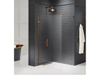 110cm walk-in shower enclosure, brushed copper, Cosymeub COPPER BRUSHED OIGU48025