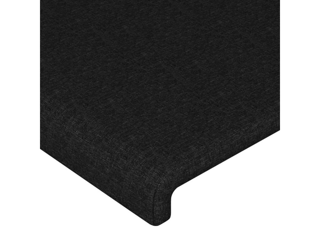 4-Piece Black Headboard Set 80x5x78/88 cm Fabric IDDQ88638