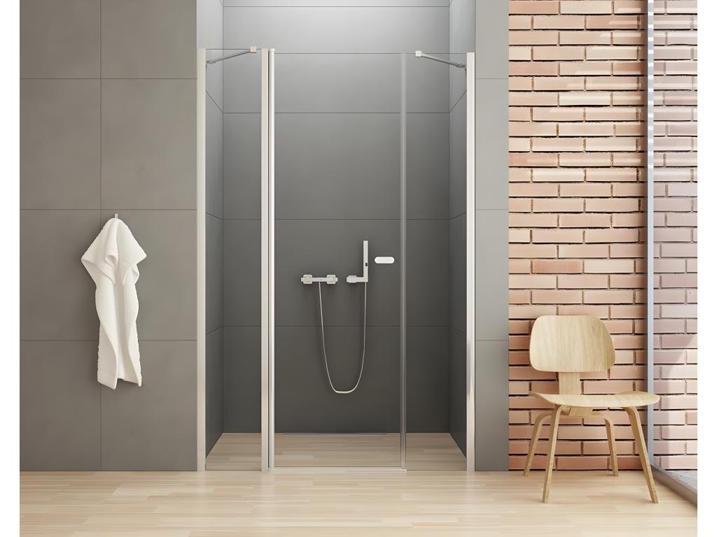 Luxameub FPJP13813 2-part fixed pivot shower door 120 cm