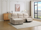 Sofa d'angle gauche Luxameub électrique with rangements in Fabric Beige PINPAI BHDJ79265
