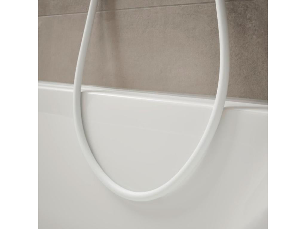 Luxameub PINPAI EcoSmart 120 shower head with 3 spray patterns, matte white, 1.25 m shower hose, Luxameub PINPAI matte white PTKQ35915