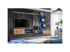 Switch XXIV wall-mounted TV unit - W 260 x D 40 x H 170 cm - Brown and grey XLQK63719