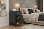 Luxameub PINPAI - Anthracite bedside table 36x39x68 cm steel LXIU11570